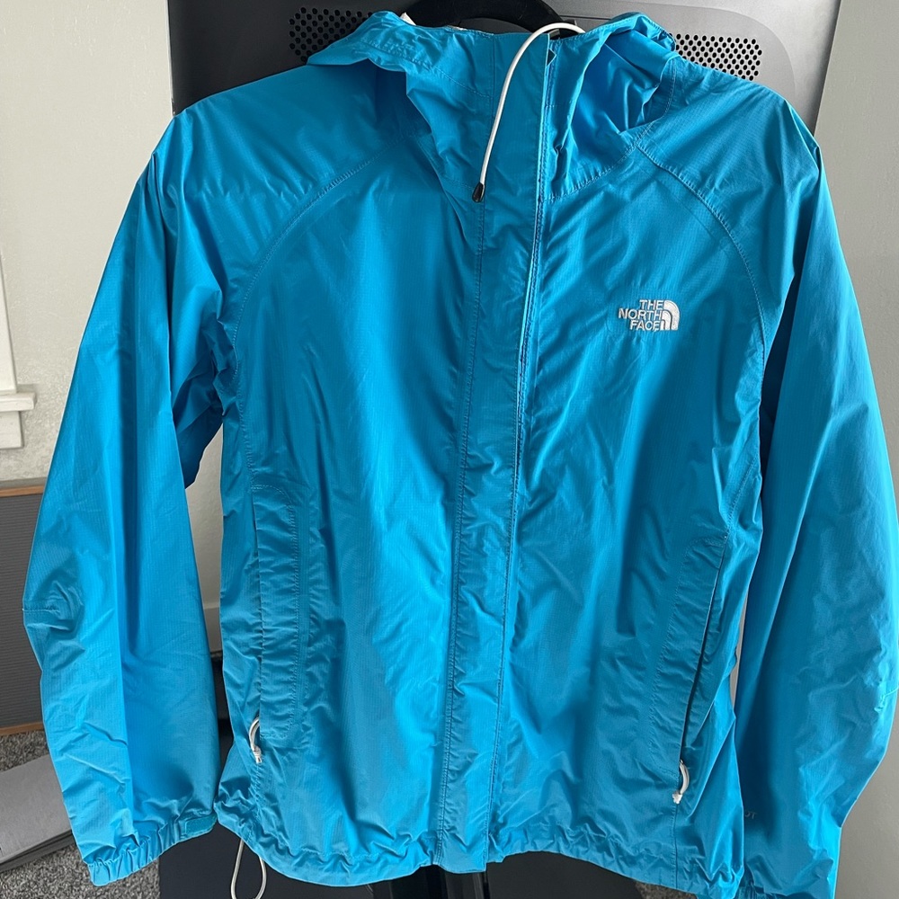 Blue North Face rain jacket - Women's - Medium